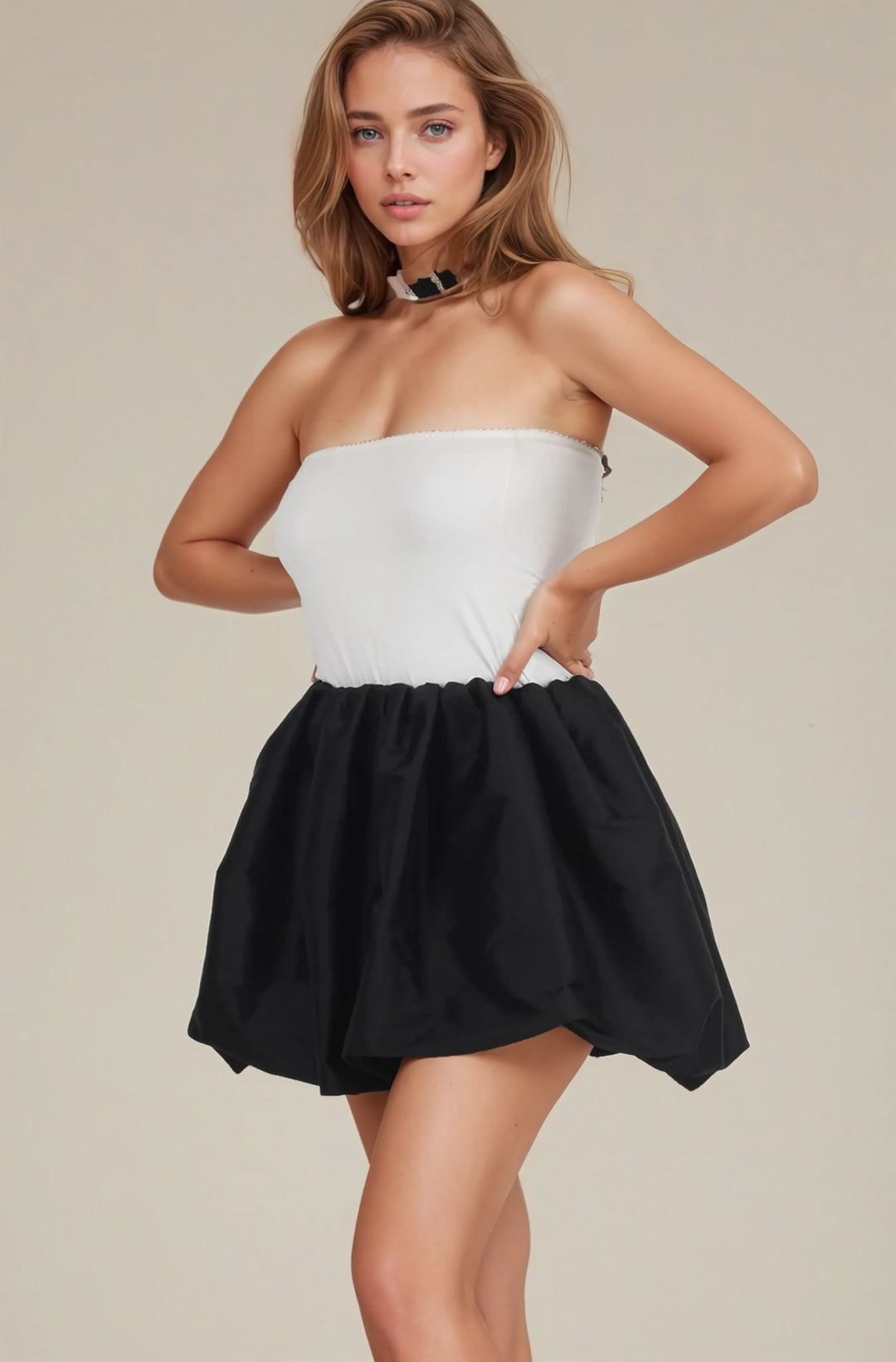 Bobbijo Bubble Black Mini Skirt
