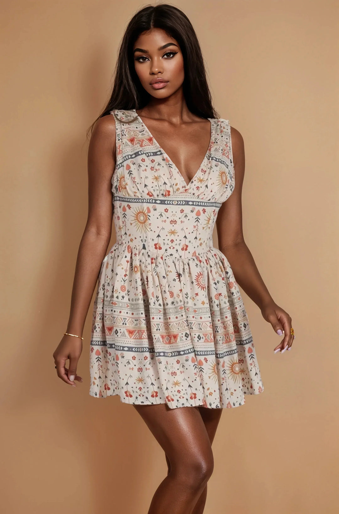 Shirline Bohemian Tapestry Corset Dress