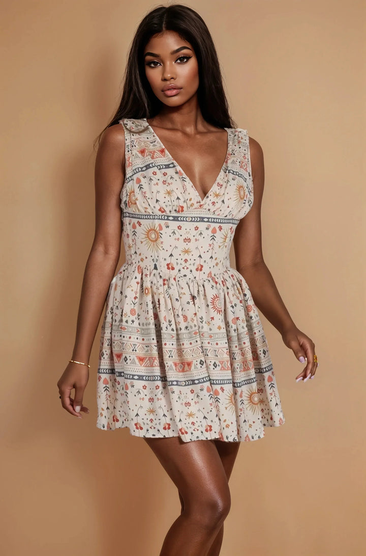 Shirline Bohemian Tapestry Corset Dress