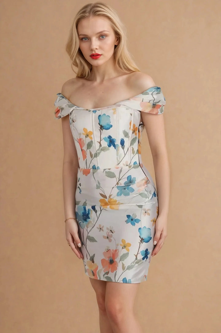 Avelyn Off Shoulder Corset Dress