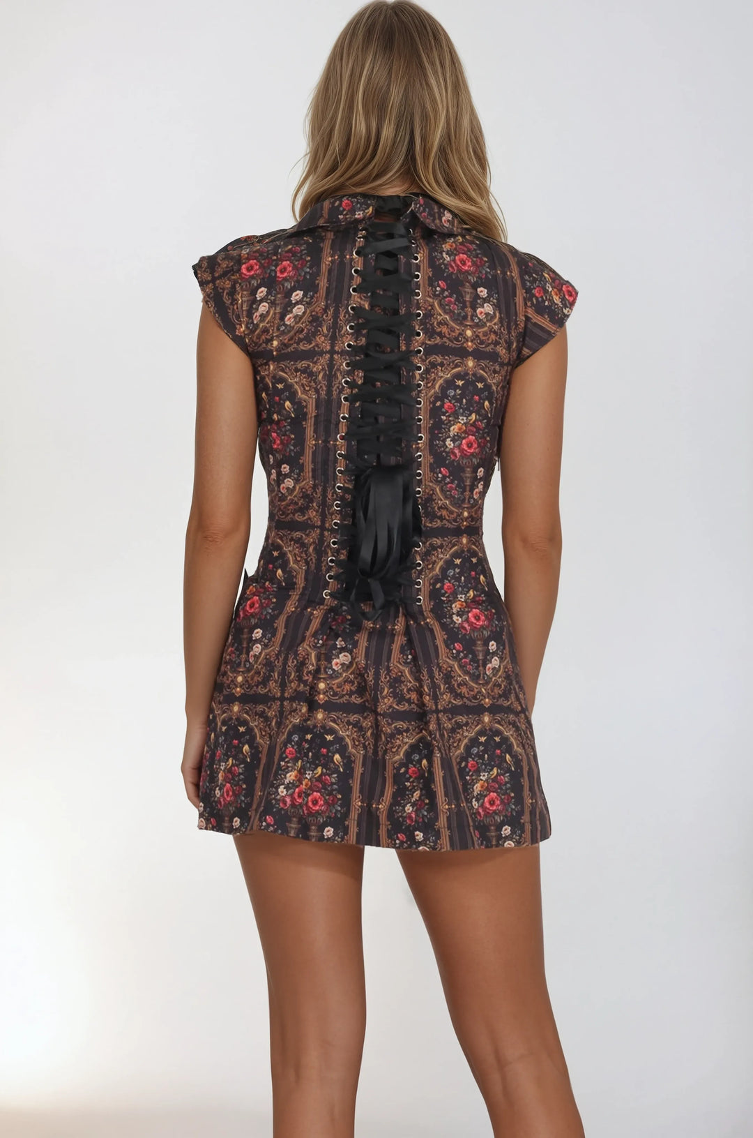 Kae Baroque Inspired Corseted Shirt Dress