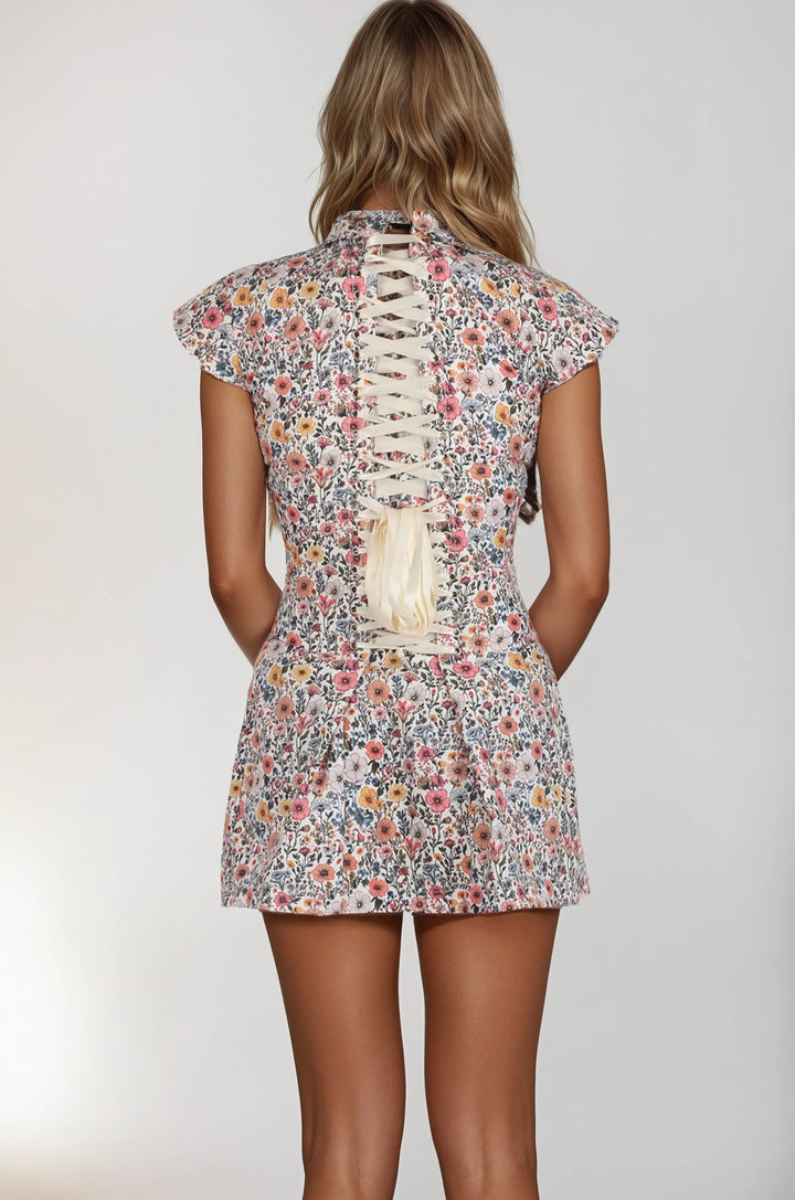 Jadeyn Floral Corseted Shirt Dress
