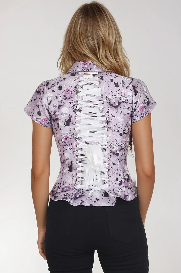 Jenay Whimsical Gothic Corset Shirt