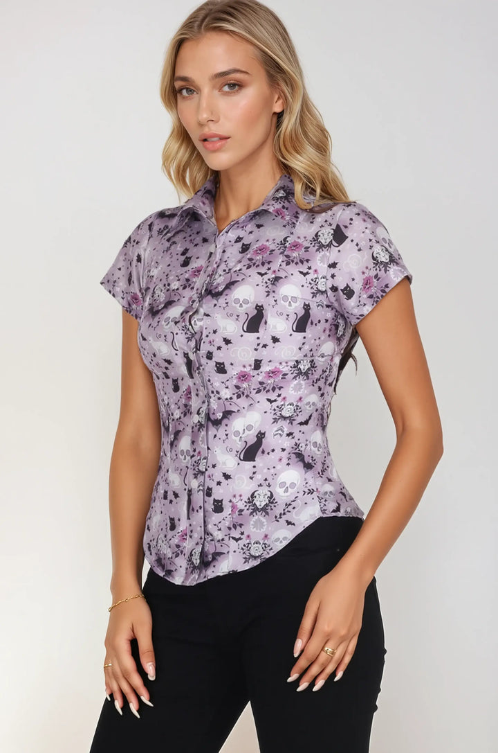 Jenay Whimsical Gothic Corset Shirt