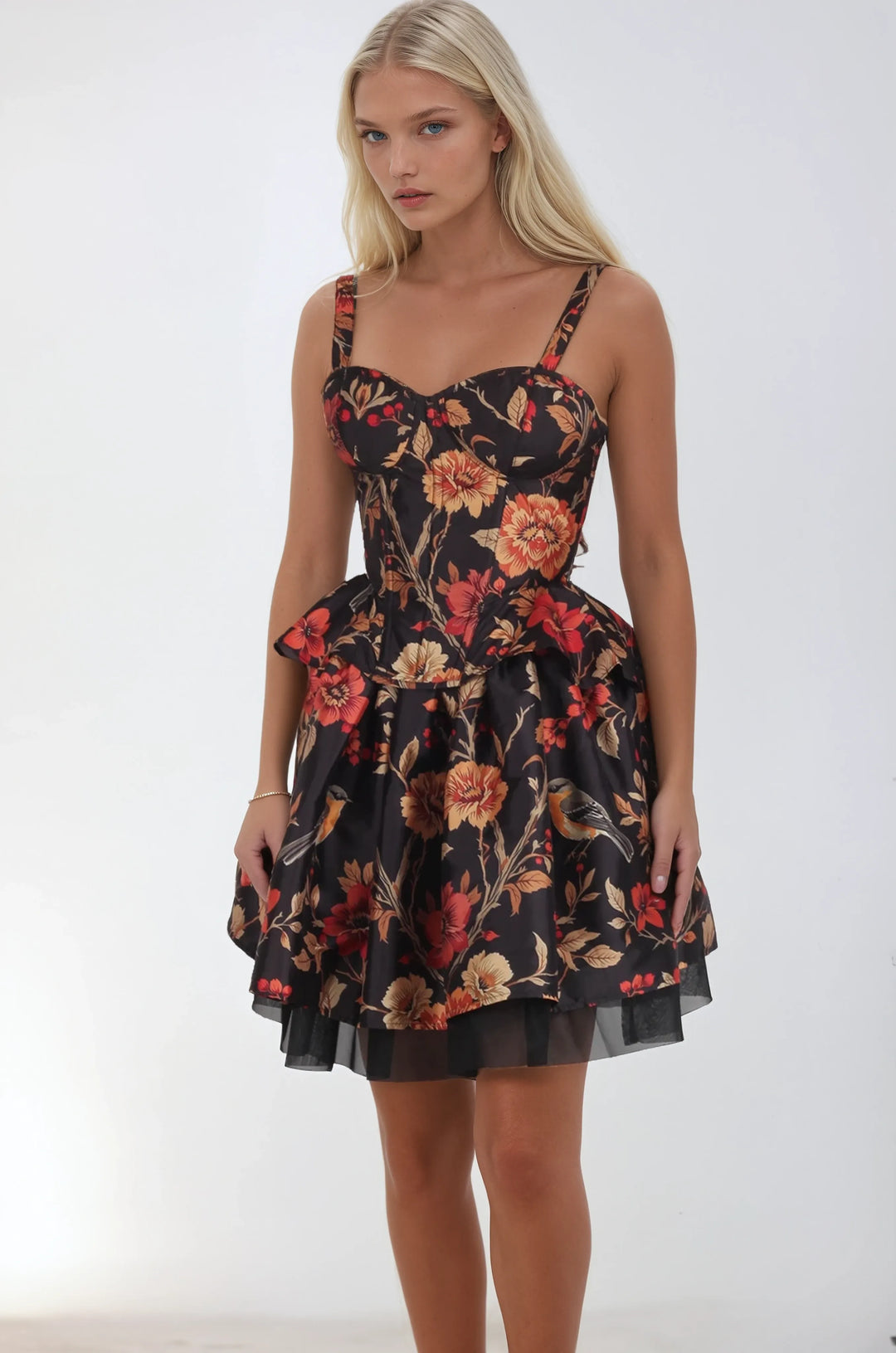 Minda Floral Print Corset Co-ord Set