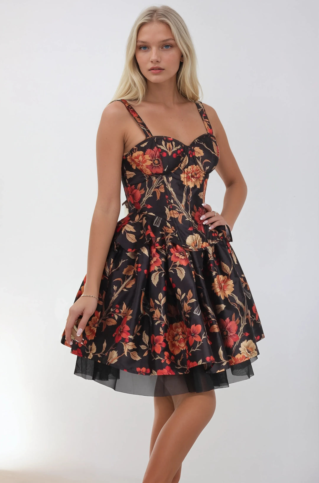 Minda Floral Print Corset Co-ord Set