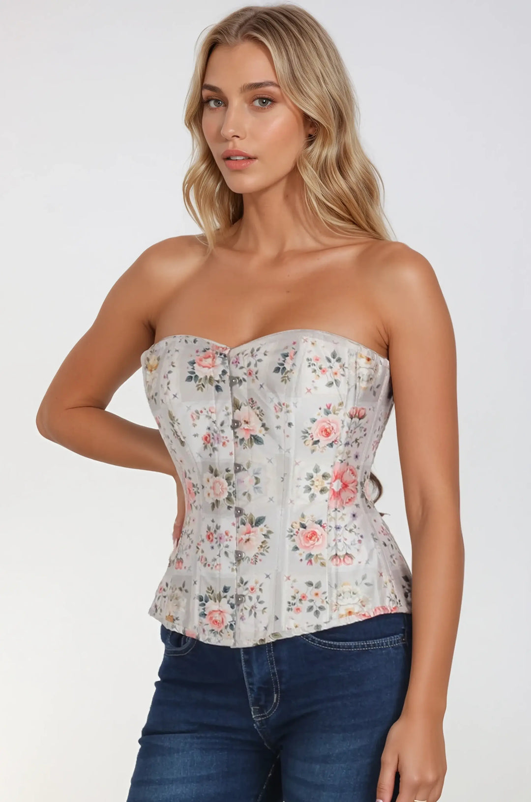 Mayda Floral Sweet Heart Corset