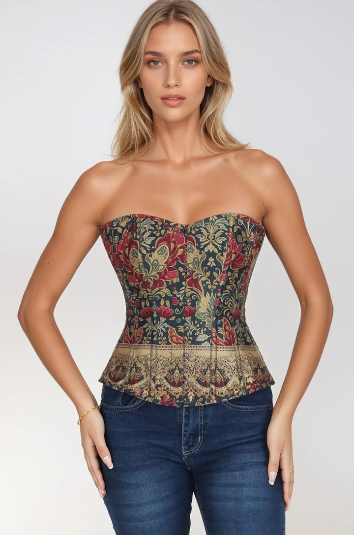 Teriana Ornate Floral Overbust Corset