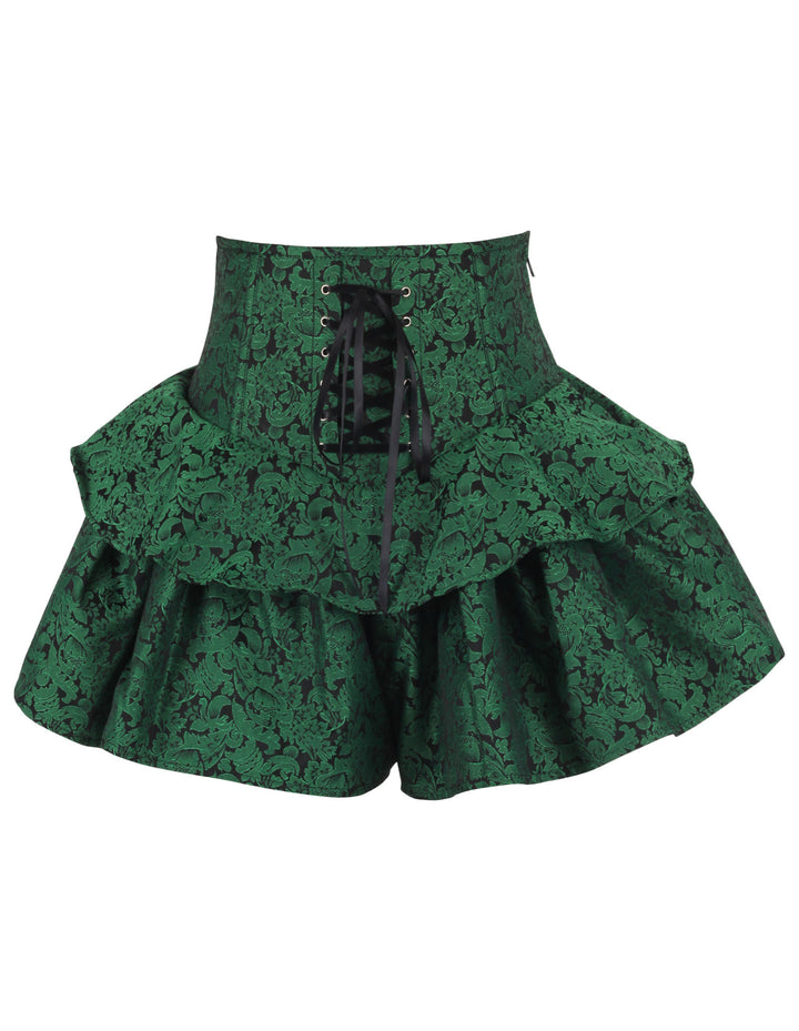 Quianna Green Brocade Corset Skirt
