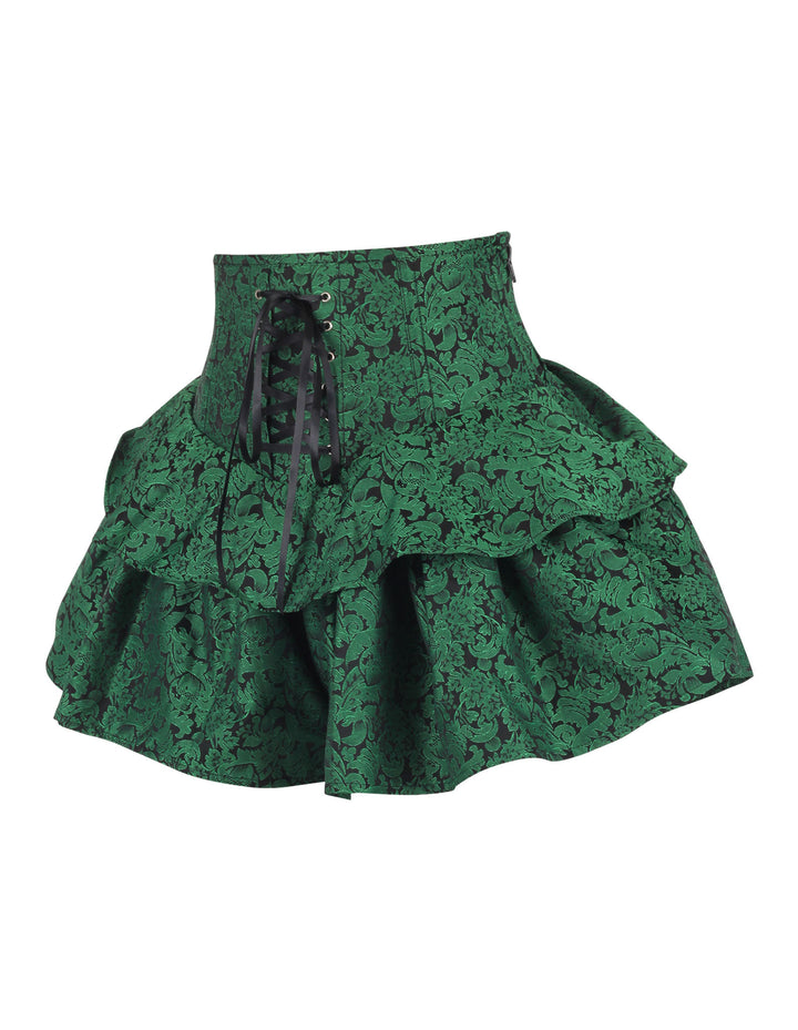 Quianna Green Brocade Corset Skirt