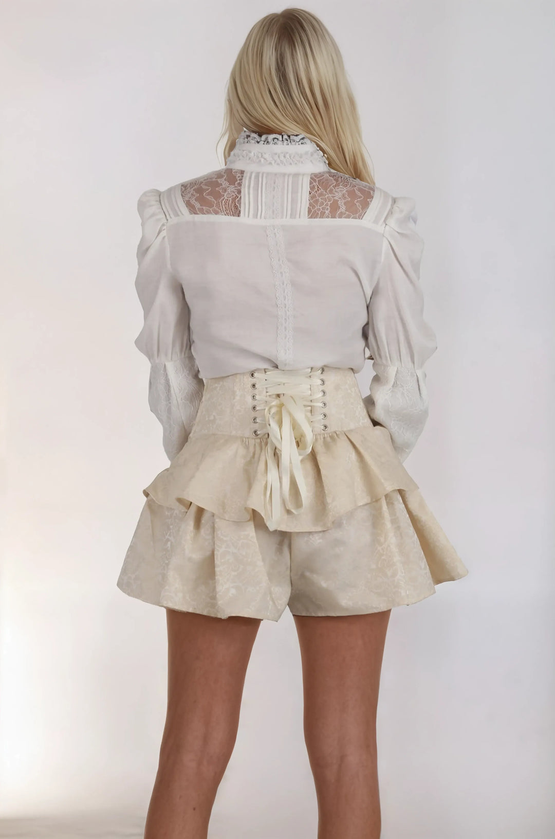 Hadly Ivory Brocade Corset Skirt
