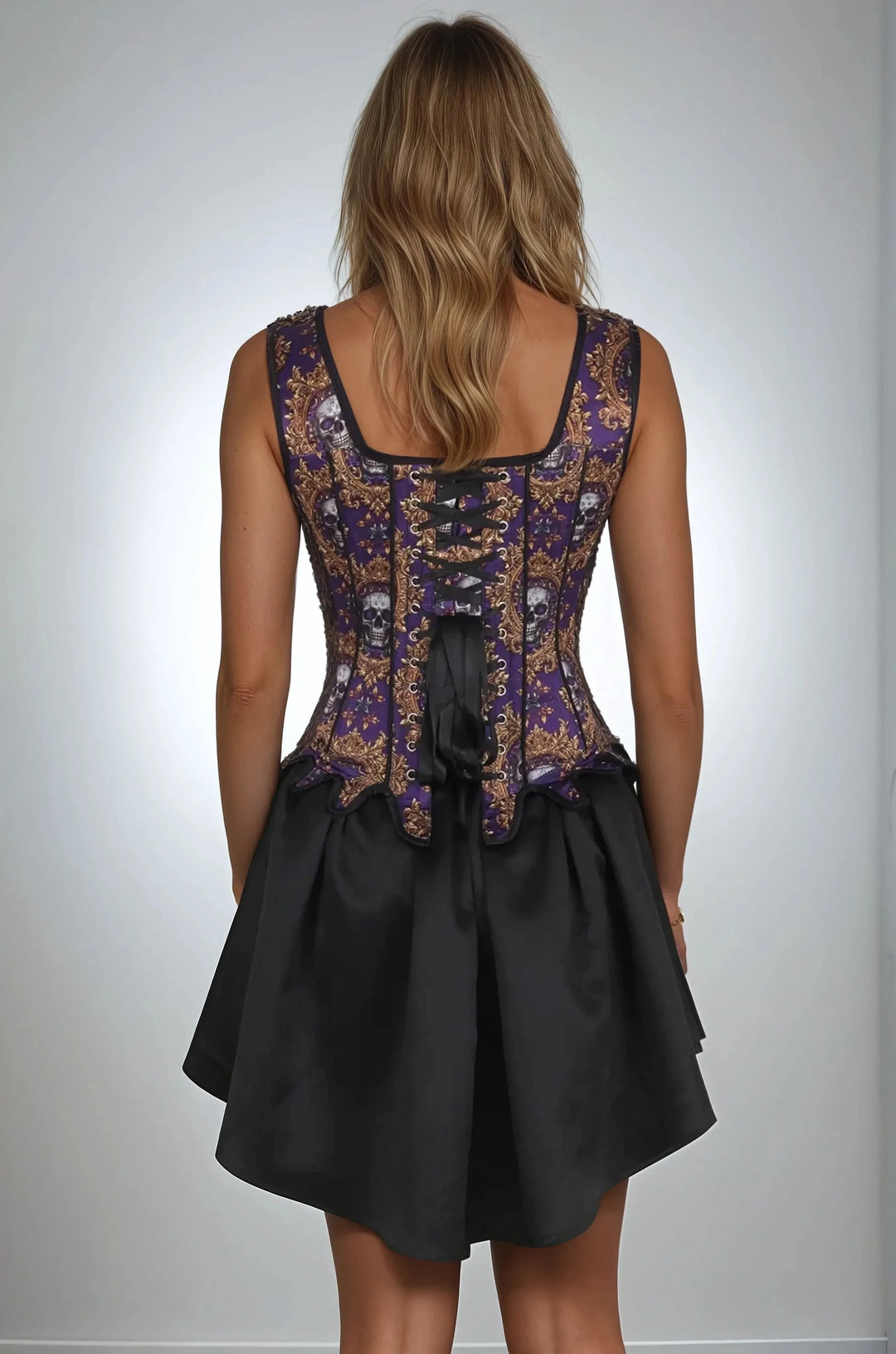 Madyson Skull Print Custom Made Gothic Corset