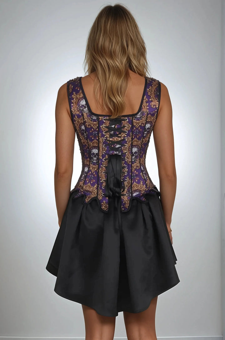 Madyson Skull Print Custom Made Gothic Corset