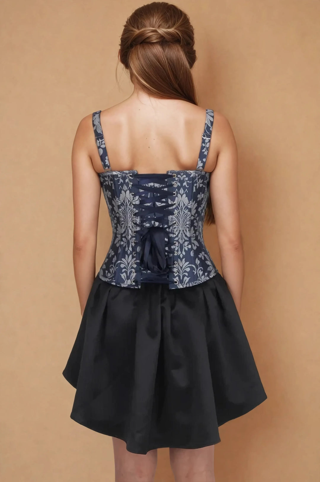 Idell Midnight Pearl Lace Corset