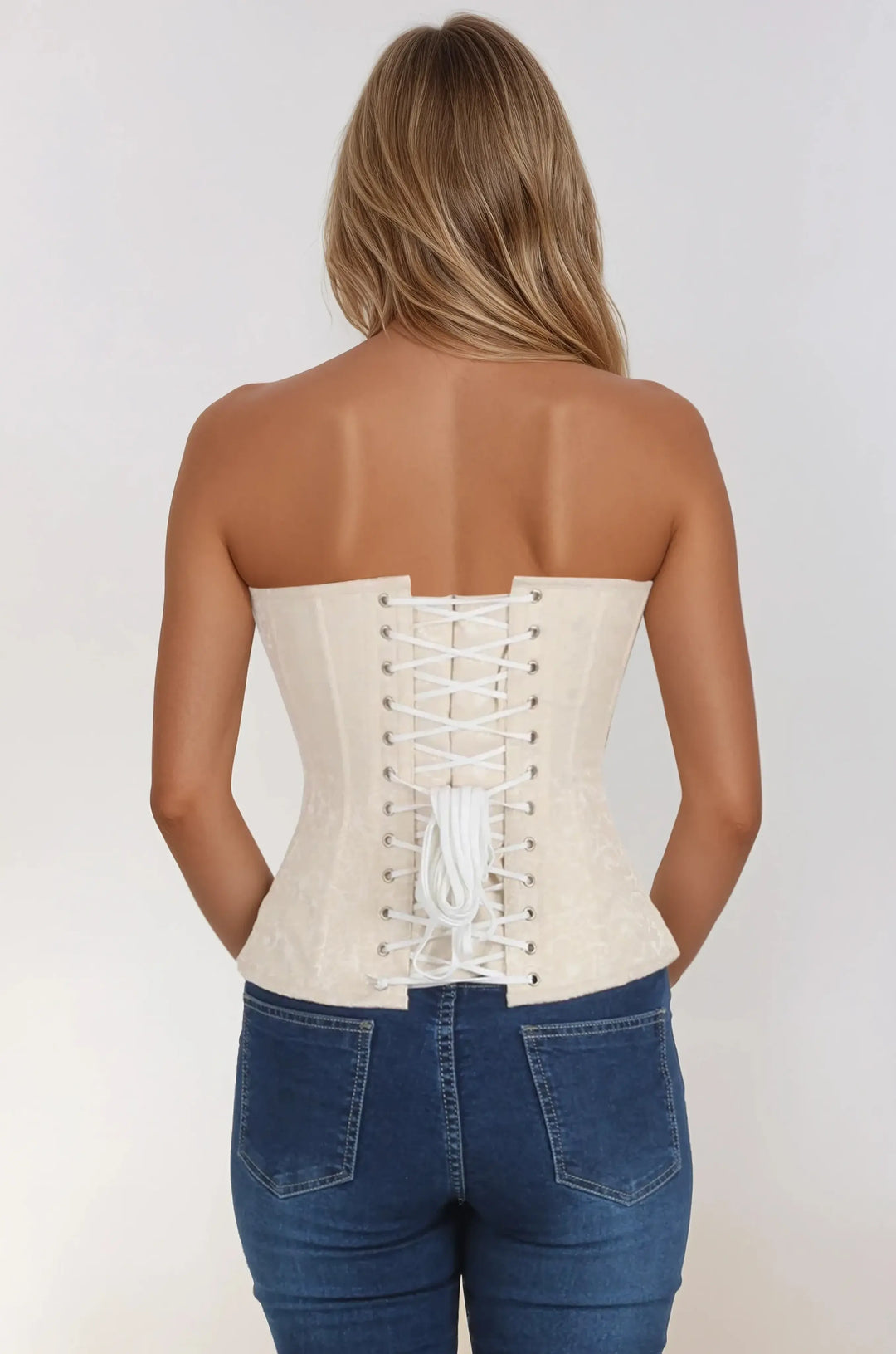 Kaile Sweet Heart Ivory Brocade Corset