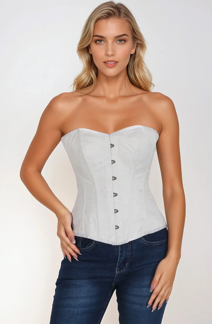 Jannessa Sweet Heart White Corset