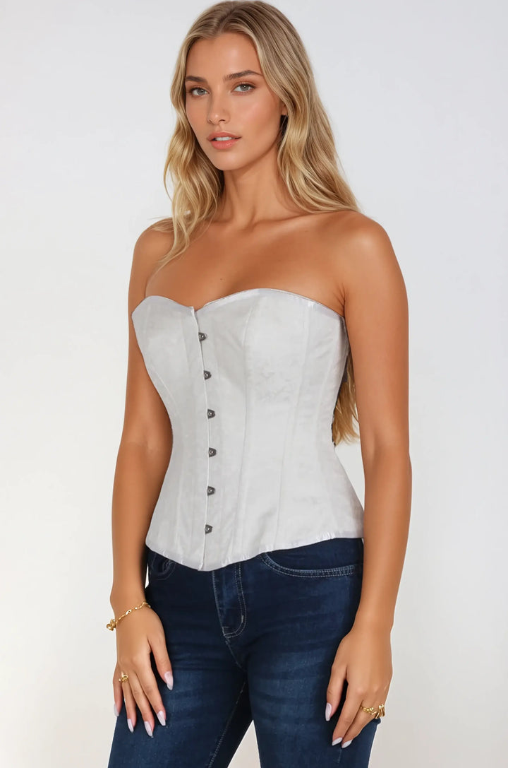 Jannessa Sweet Heart White Corset