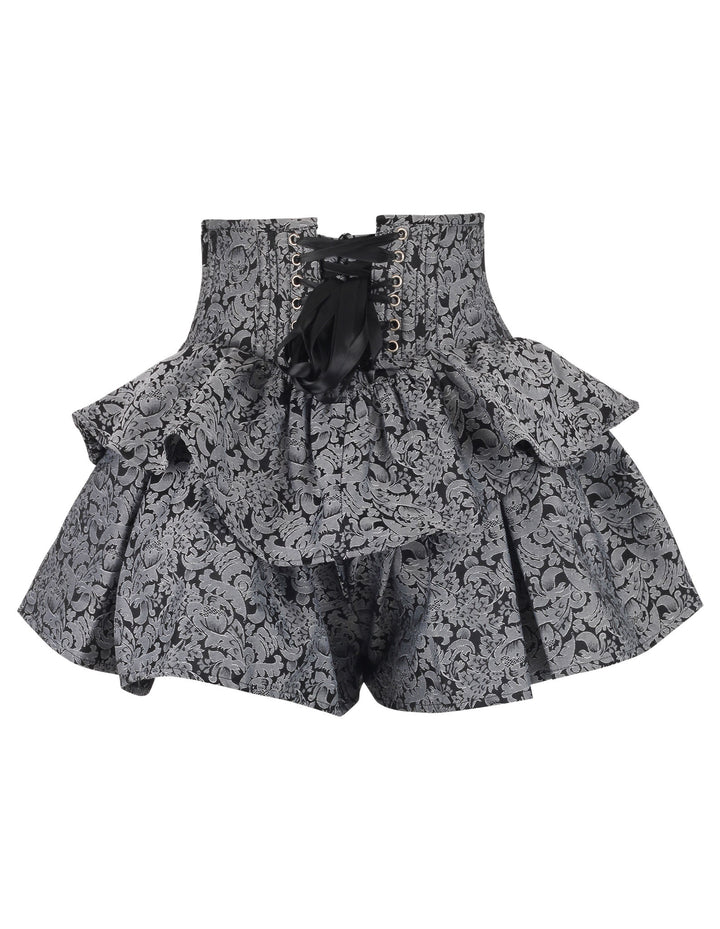 Harlene Silver Brocade Corset Skirt