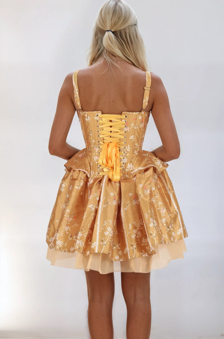 Harlea Cherry Blossom & Bird Corset Co-Ord Set