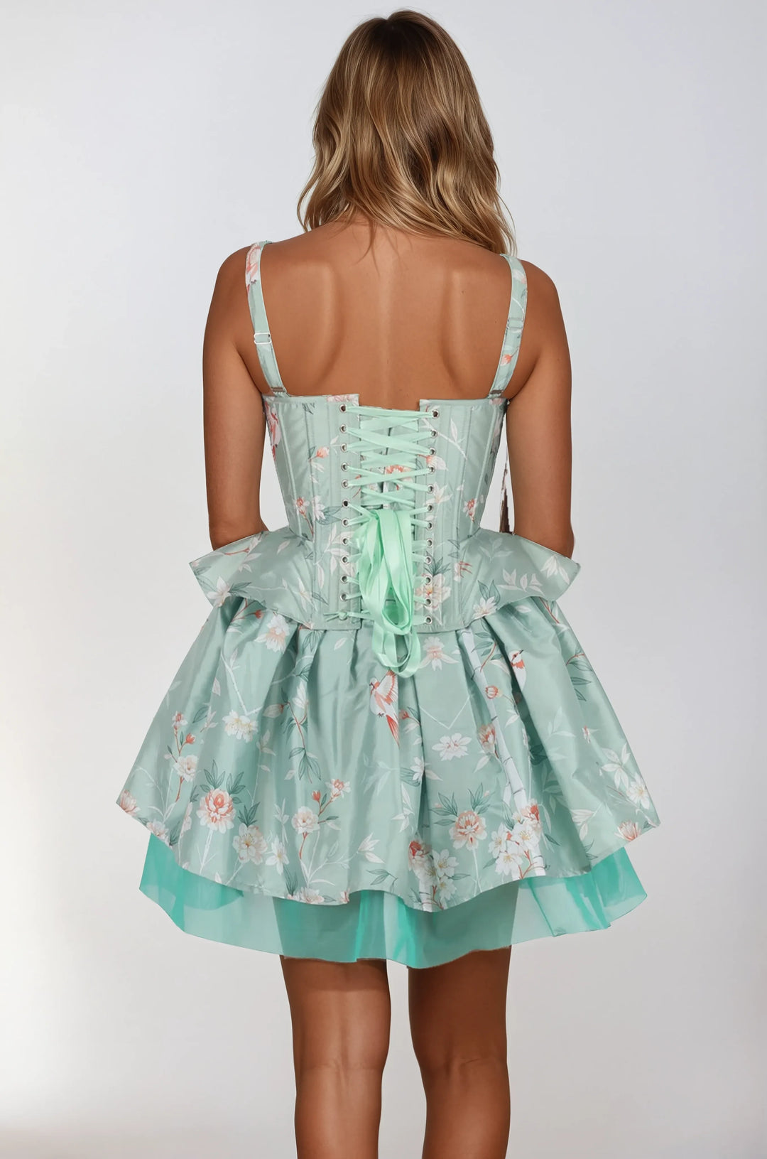 Killian Mint Floral Corset Co-ord Set