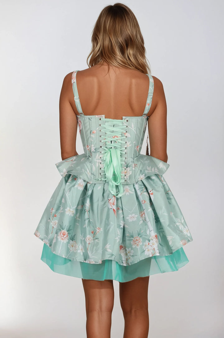 Killian Mint Floral Corset Co-ord Set