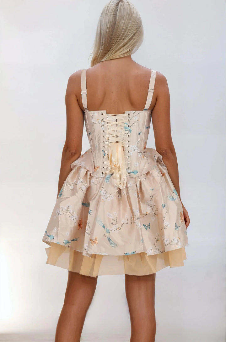 Audre Blush Birdsong Corset Co-ord Set