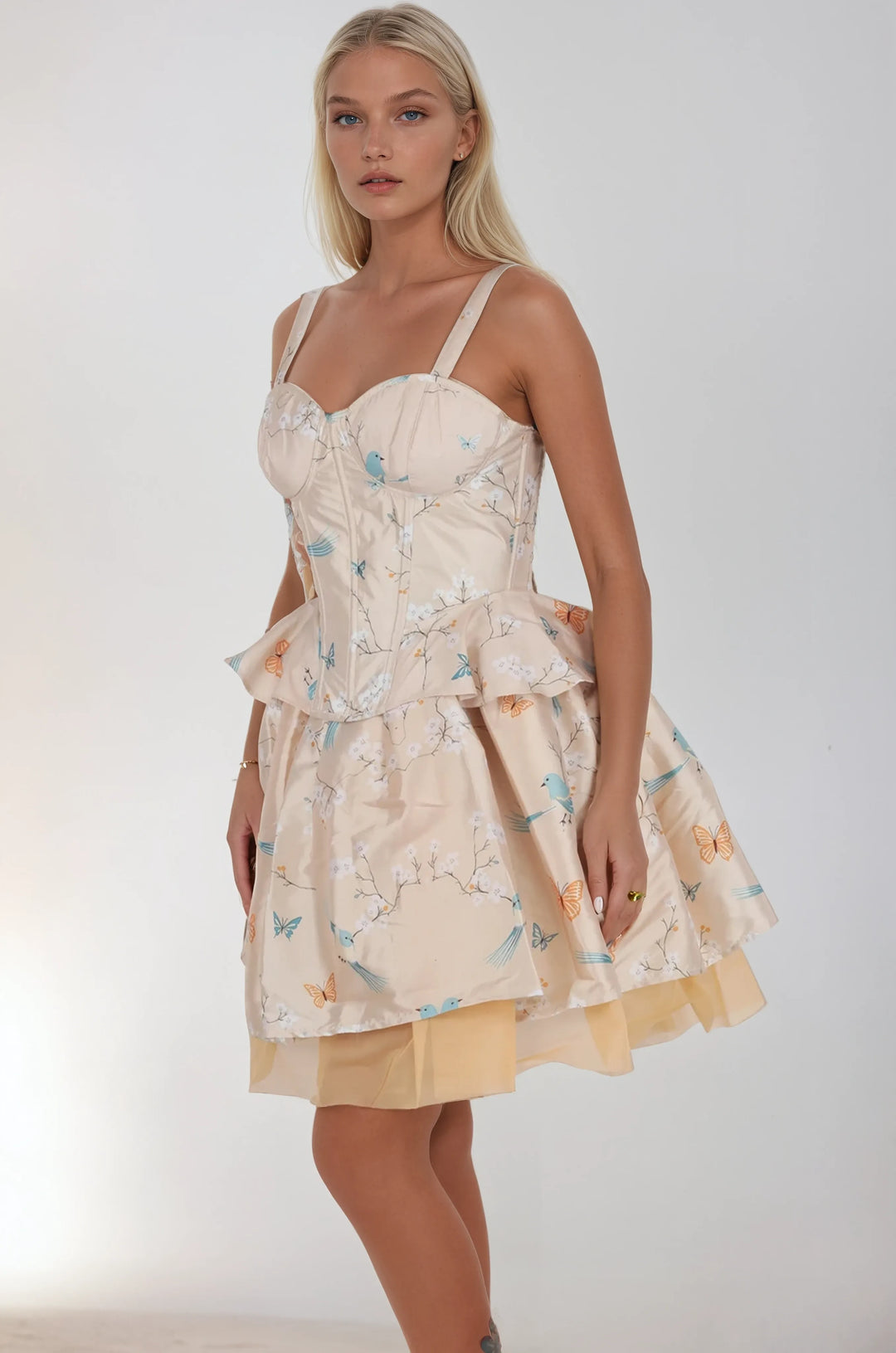 Audre Blush Birdsong Corset Co-ord Set