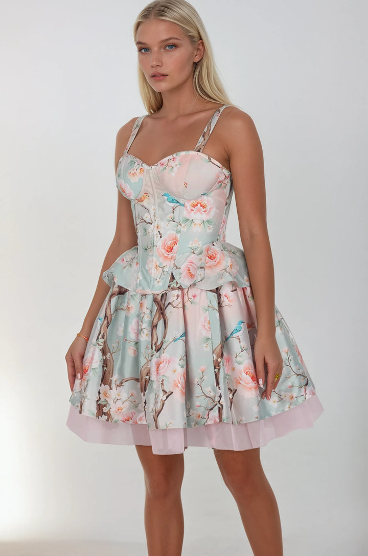 Deandrea Pastel Garden Corset Co-Ord Set