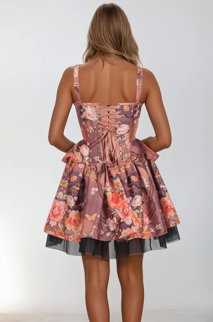 Jadea Vintage Bloom Corset Co-Ord Set