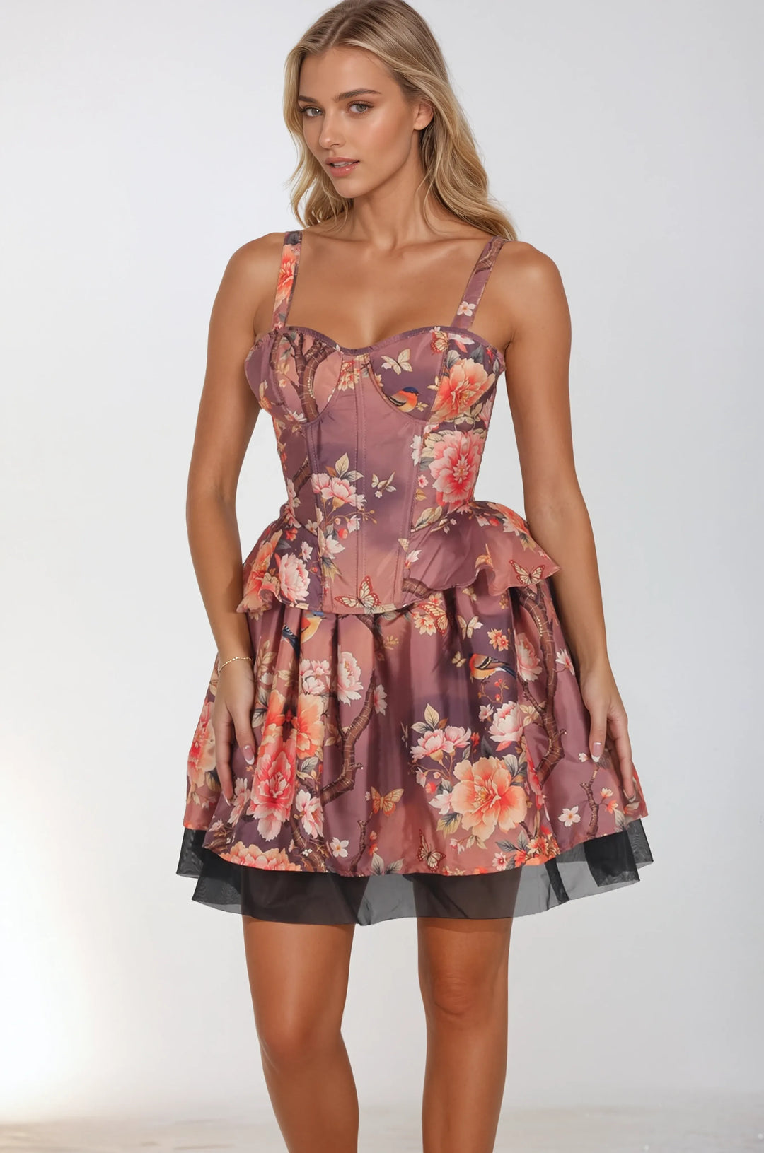 Jadea Vintage Bloom Corset Co-Ord Set