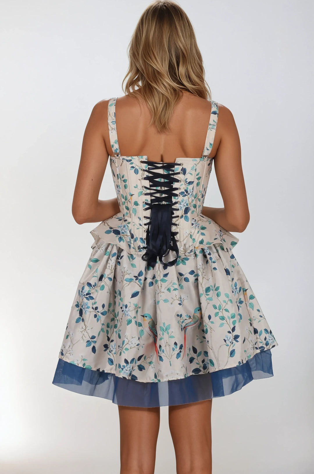 Adrian Foliage Tropical Bird Corset Co-Ord Set