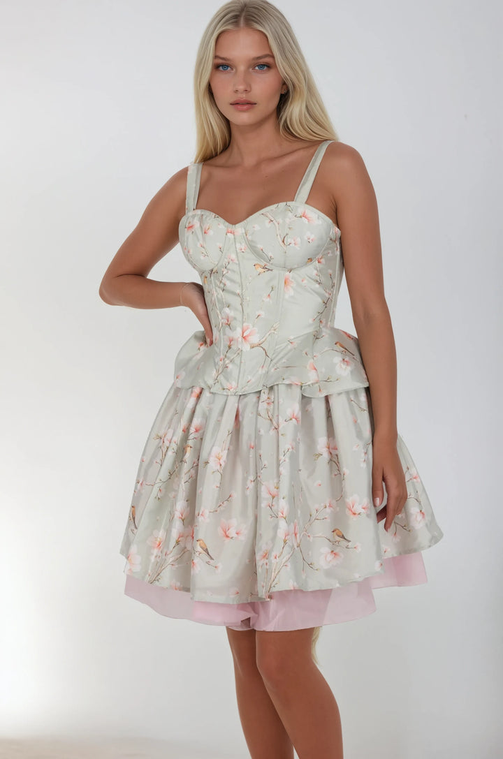 Davonna Sage Blossom Corset Co-ord Set