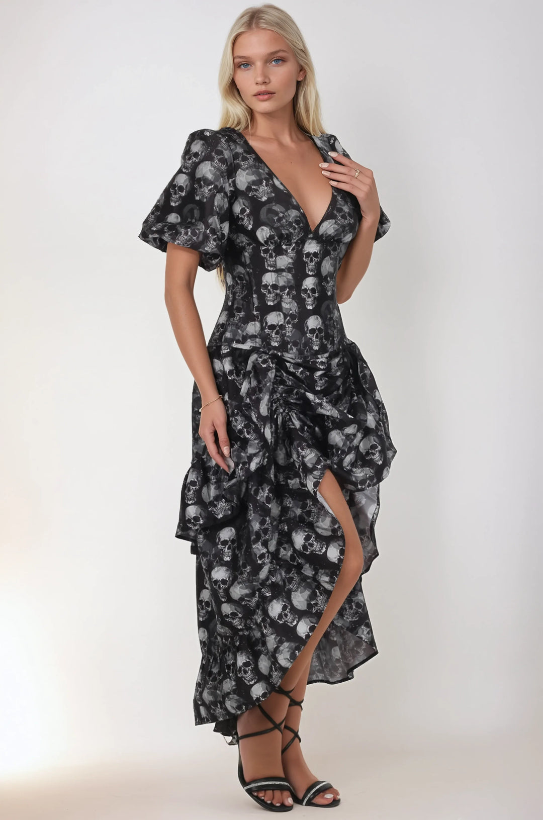 Cleo Gothic Skull Corset Dress