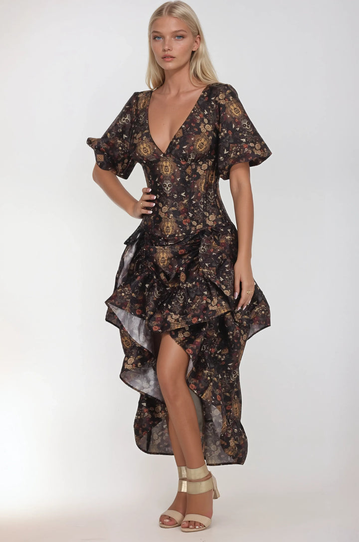 Blair Floral Gothic Custom Made Corset Dress