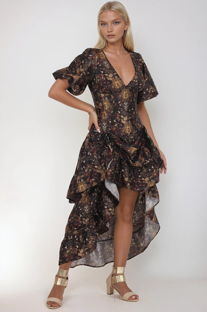 Blair Floral Gothic Custom Made Corset Dress