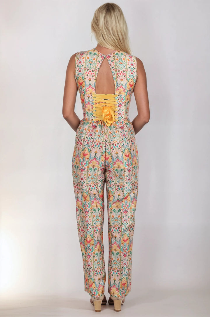 Noa Vibrant Garden Corset Jumpsuit