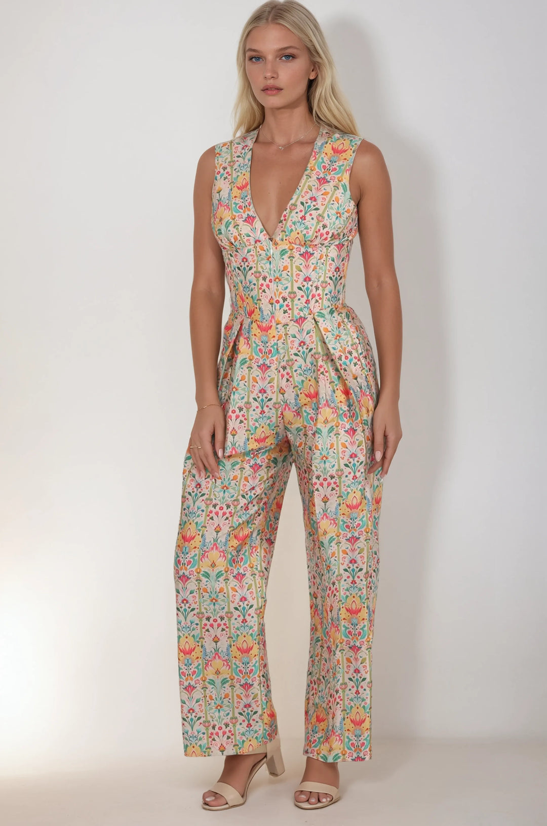 Noa Vibrant Garden Corset Jumpsuit