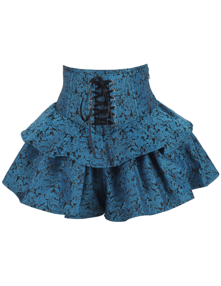 Kammi Turquoise Brocade Corset Skirt