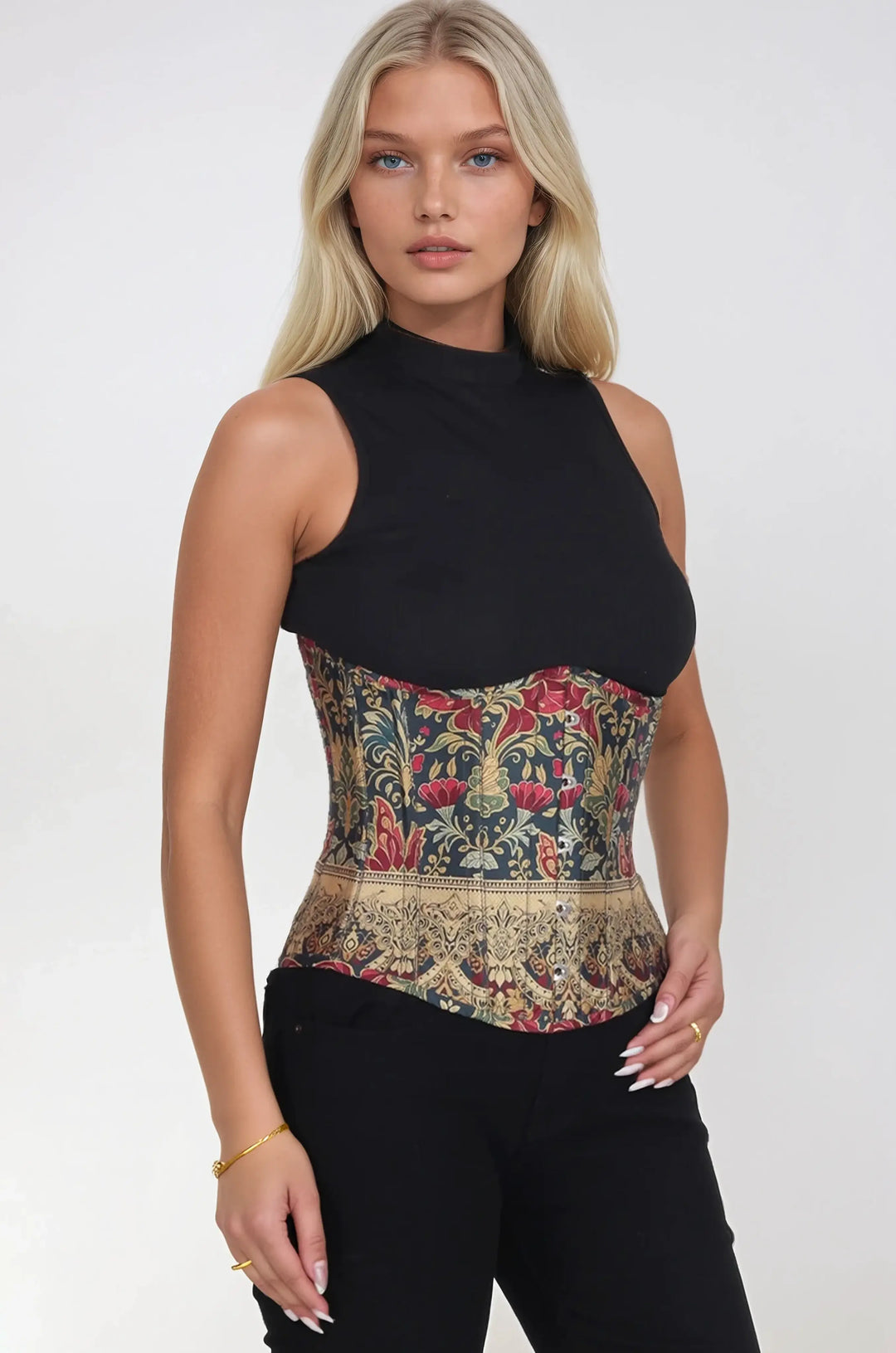 Sydni Ornate Print Underbust Corset