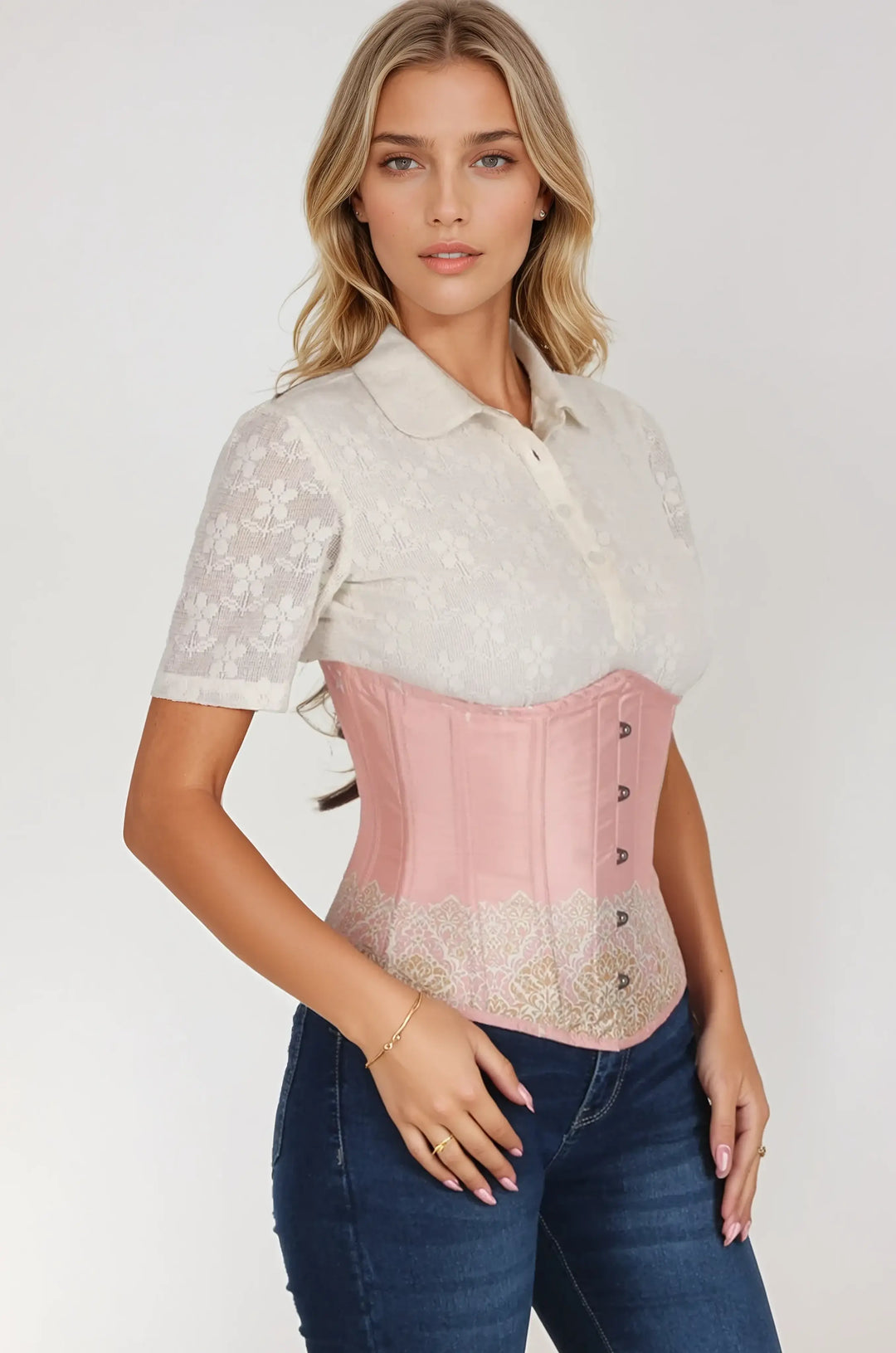 Ashlan Blush Pink Underbust Corset