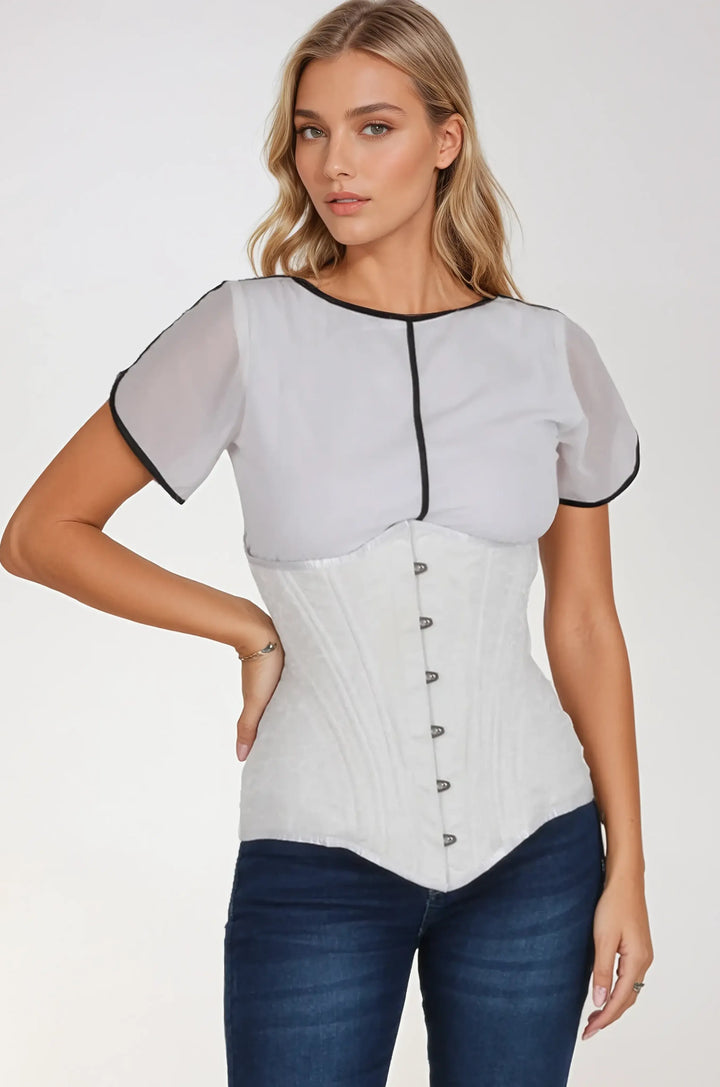 Latasha Waist Trainer White Corset