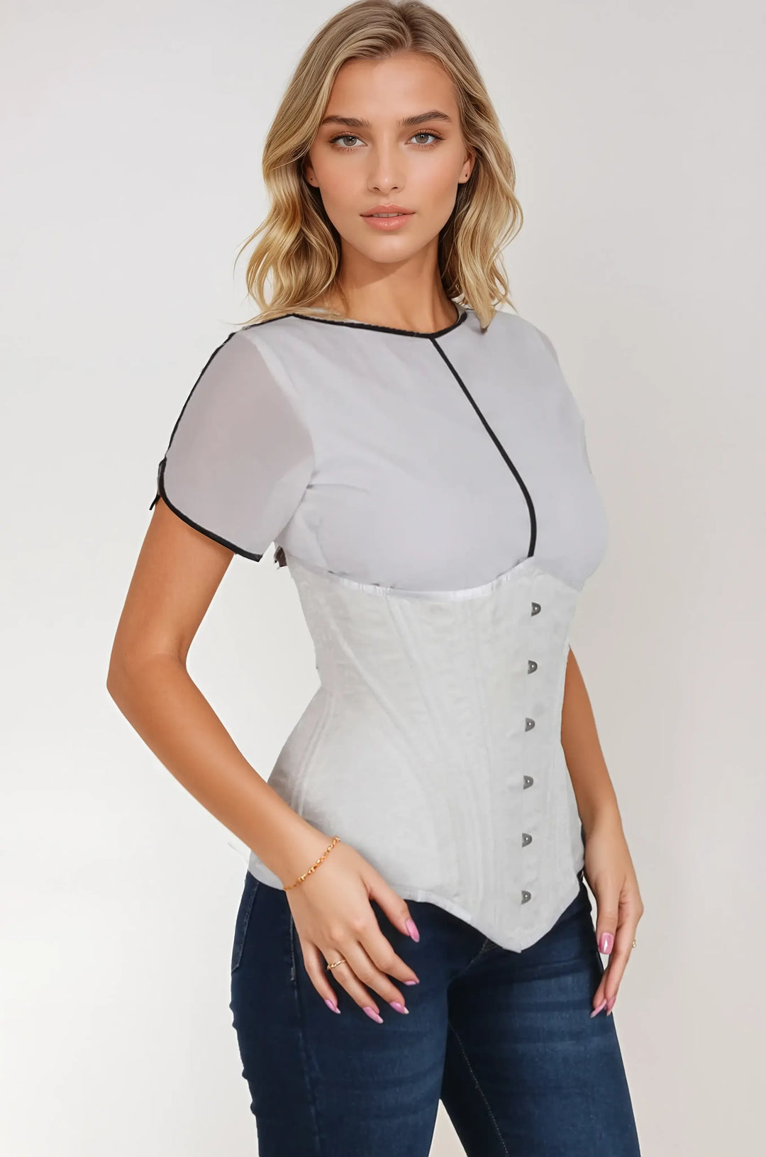 Latasha Waist Trainer White Corset