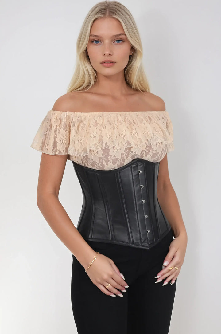 Dawna Leather Underbust Corset