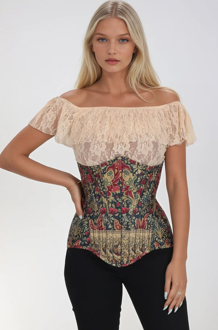 Starlene Tapestry Print Underbust Corset