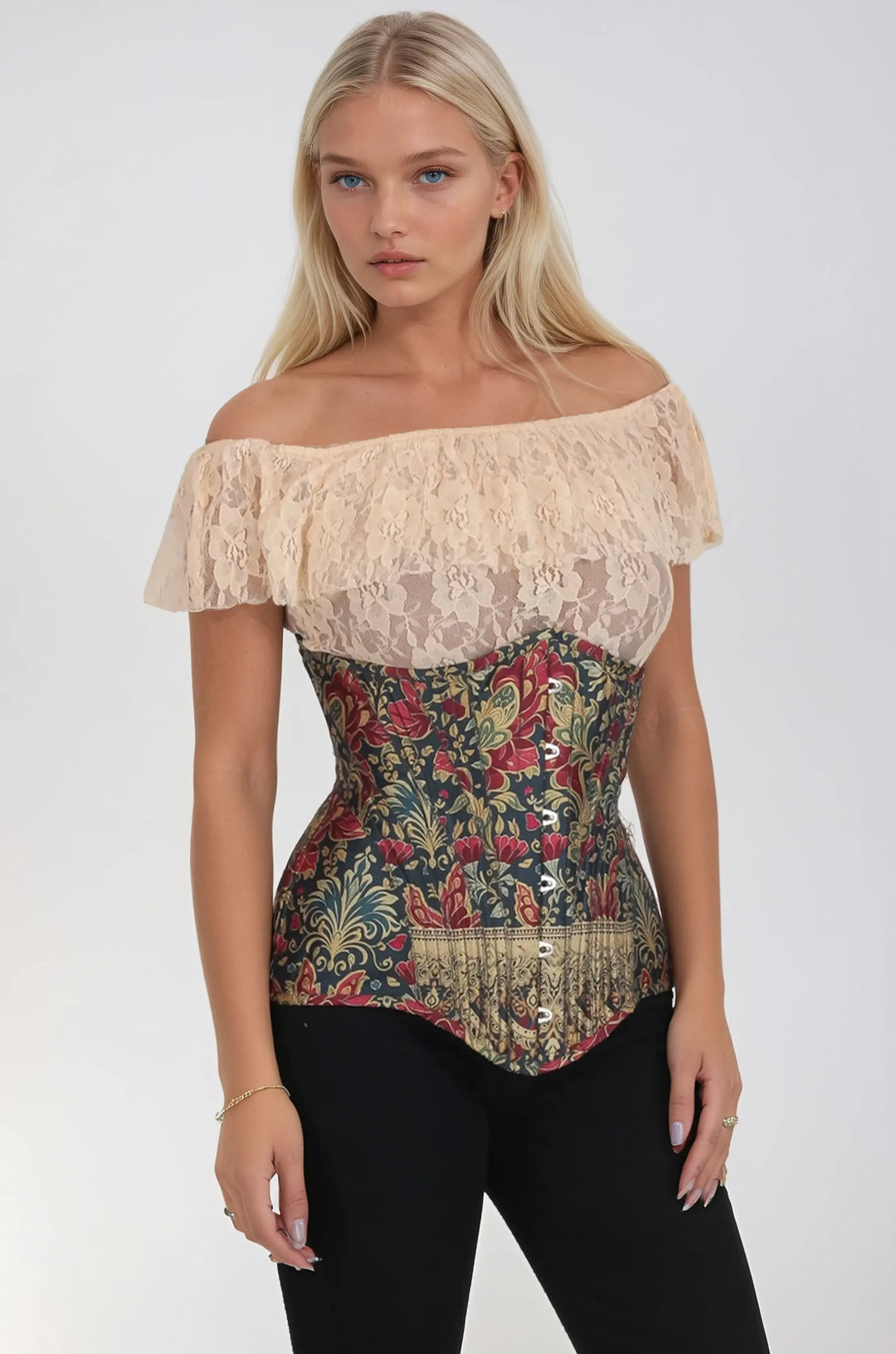 Starlene Tapestry Print Underbust Corset