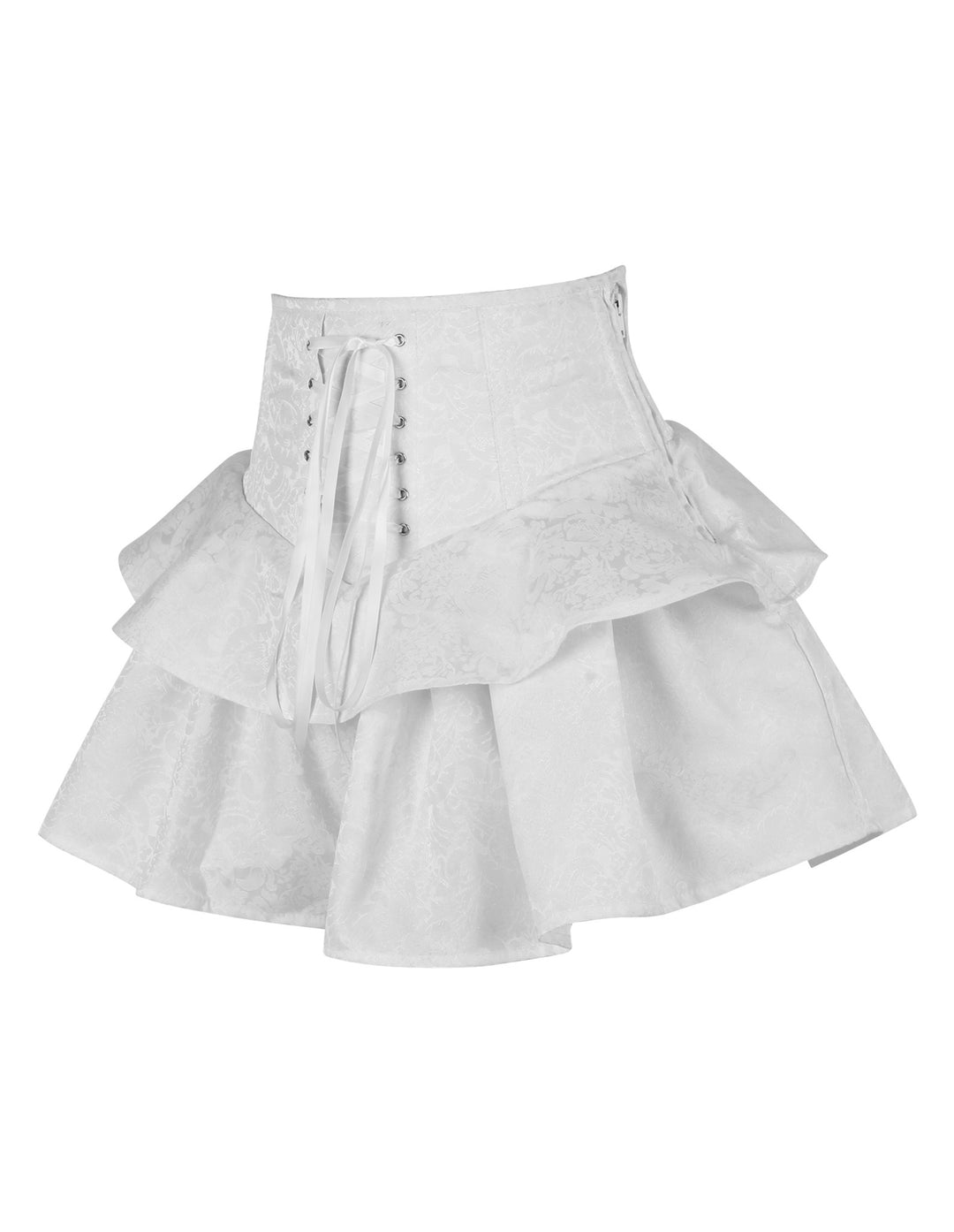 Kimana White Brocade Corset Skirt